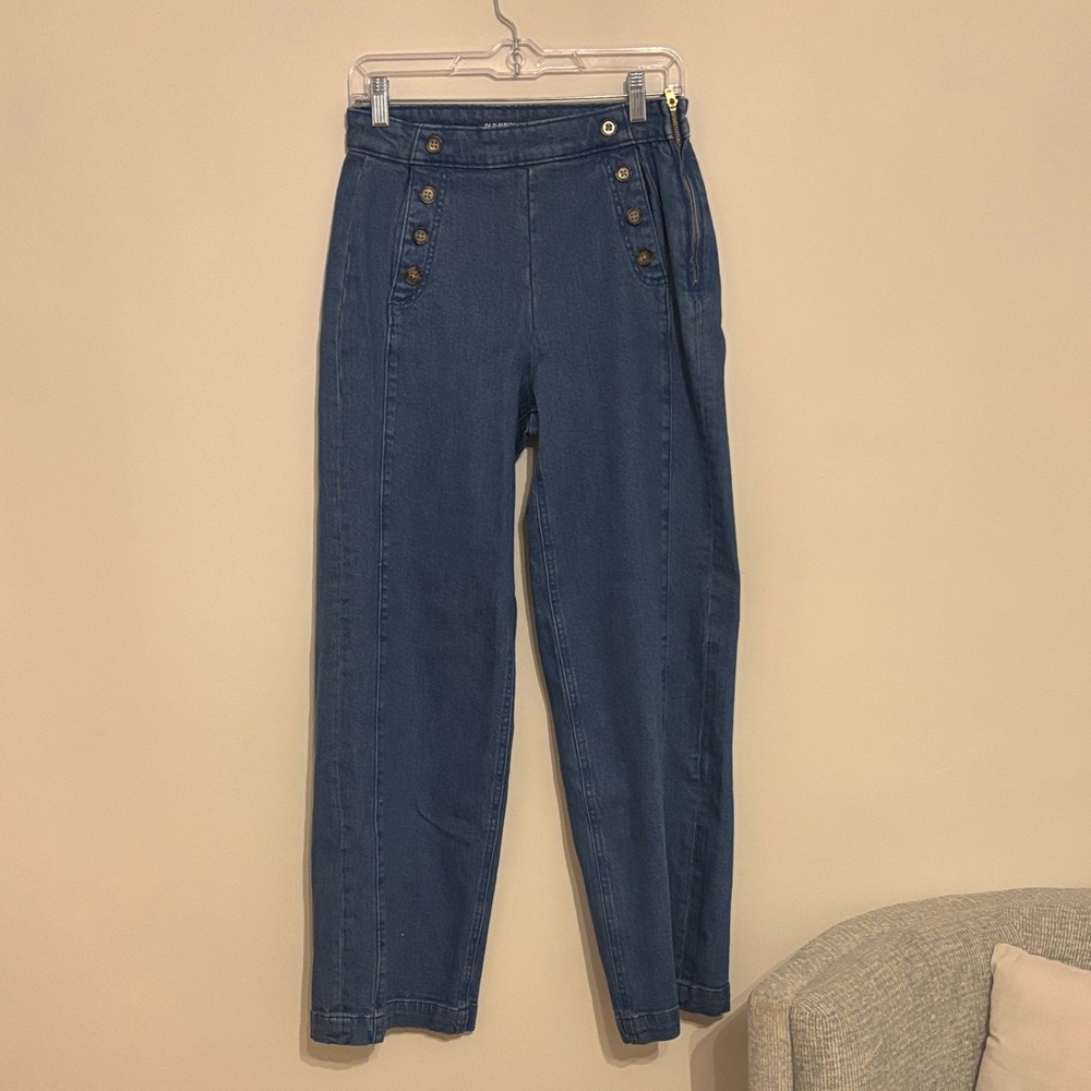 Old Navy Dark Blue High-Rise Sailor-Inspired Jeans